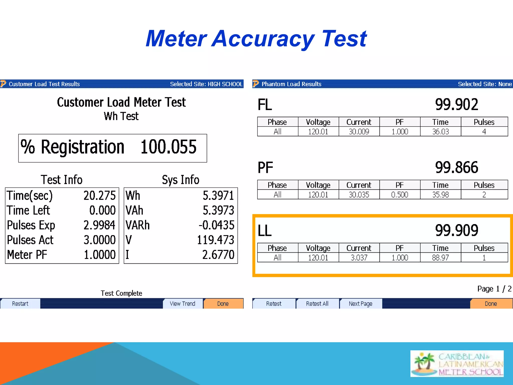 Meter Accuracy Test
 