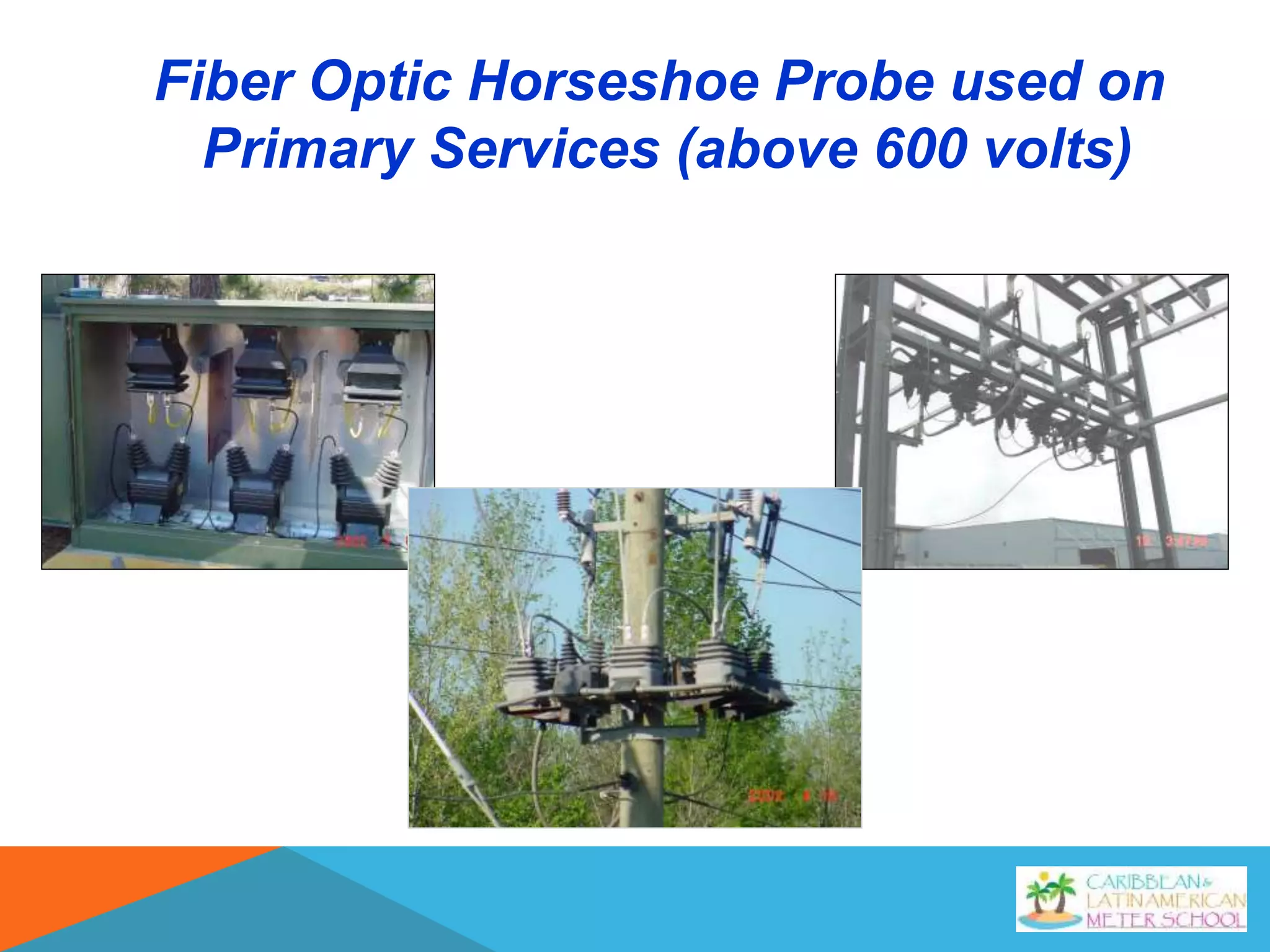 Fiber Optic Horseshoe Probe used on
Primary Services (above 600 volts)
 