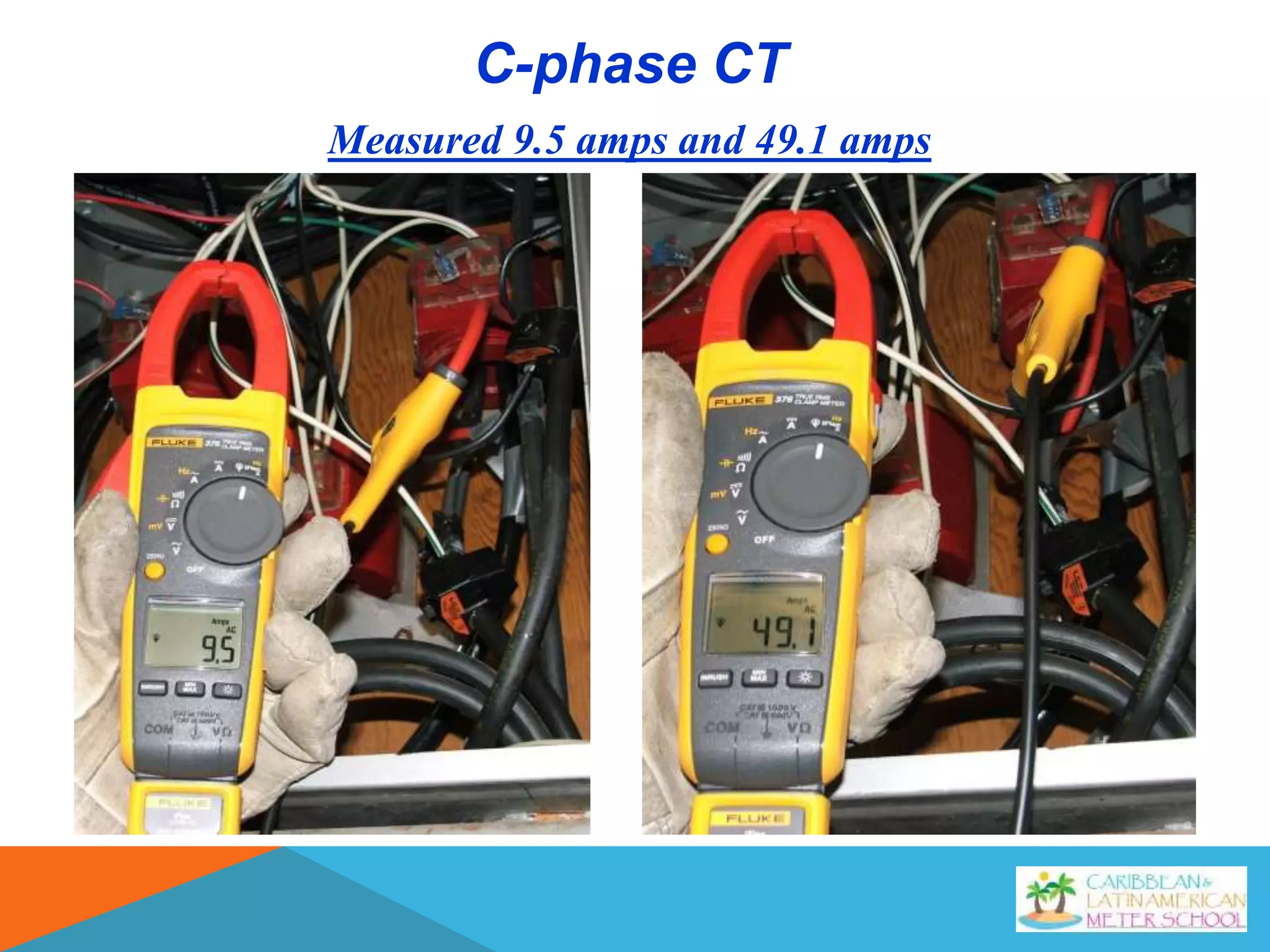 C-phase CT
Measured 9.5 amps and 49.1 amps
 