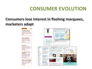 Consumers lose interest in flashing marquees, marketers adapt CONSUMER EVOLUTION 