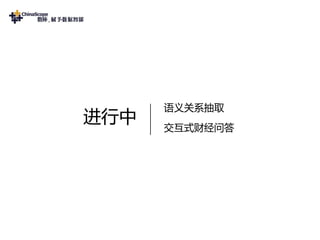 进行中
语义关系抽取
交互式财经问答
 