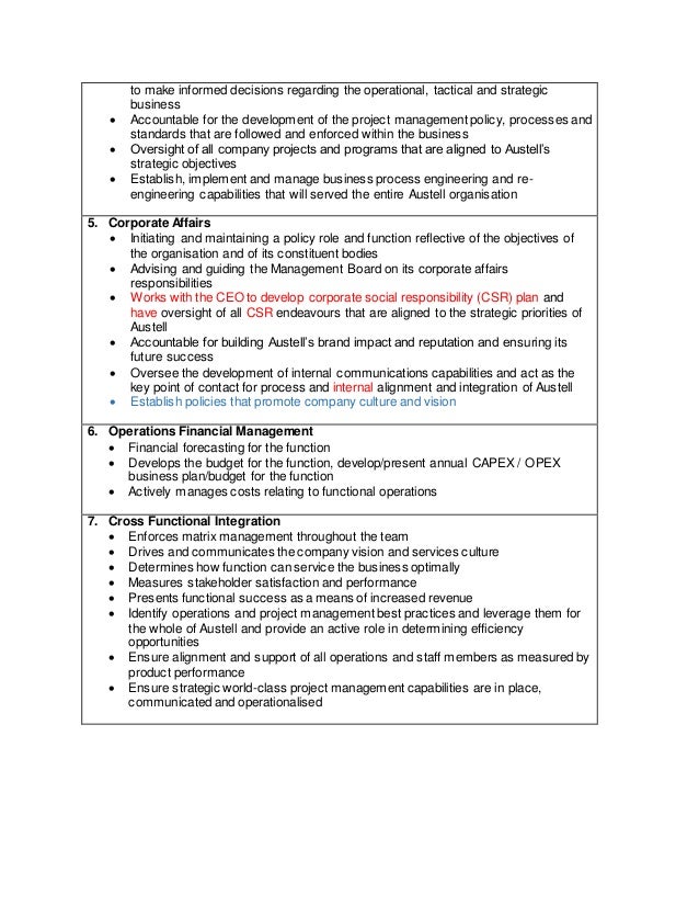 chief operating officer job description chief operating officer job description