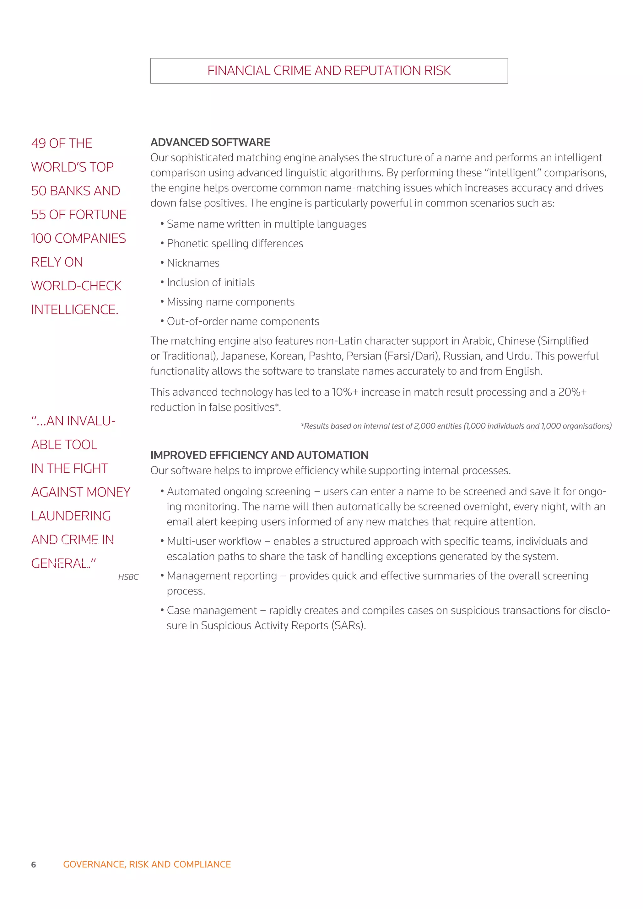 Screening Online powered by World-Check | PDF