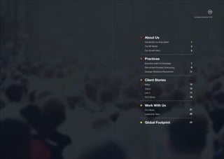 About Us
Introduction by Andy Green
The NP Model
Our Growth Story
Practices
Executive search & Campaign
Recruitment Process Outsourcing
Strategic Workforce Recruitment
Client Stories
MiSys
Capco
Unit 4
NCC Group
Work With Us
Our Values
Leadership Team
Global Footprint
1
3
5
7
9
11
13
15
17
19
21
22
23
Company Overview 2016
 