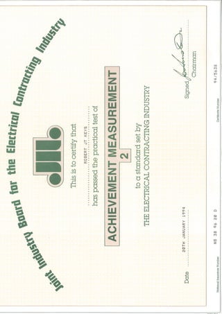AM2 certificate (1994)