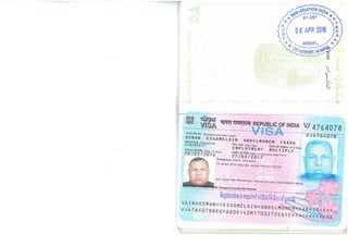 Visa of Farag