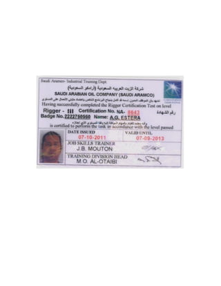 Allan Dick - rigging foreman