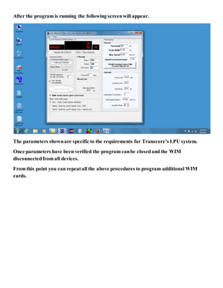 Transcore Card manual for WIM card programming | PDF