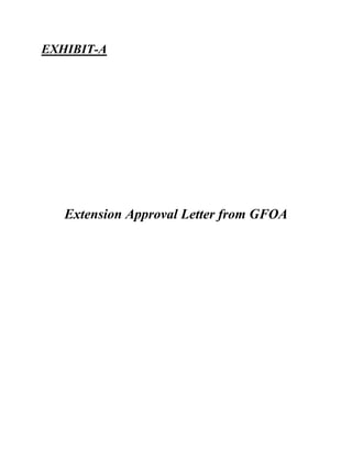 EXHIBIT-A
Extension Approval Letter from GFOA
 
 