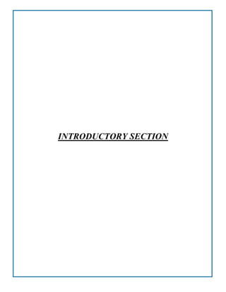 INTRODUCTORY SECTION
 