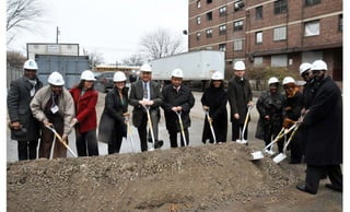 Groundbreaking of Catherine Todd Apartments, an Affordable
Housing Project Assisted with Federal Sandy Recovery Funds
From L-R: Reginald Jones, JCHA Commissioner; Freddie Kitchens, JCHA Commissioner; Patricia Madison, Executive Director, JCHA; Holly Leicht, HUD Regional Administrator; Anthony Marchetta, NJHMFA; Rolando Lavarro, JC Municipal Council
President; Diane Coleman, JC Councilwoman, Ward F; Mayor Steven M. Fulop; Dorothy Carter, Montgomery Gardens RMC President; Joyce Watterman, JC Councilwoman, At Large; Freeholder Jeffrey Dublin and First cousin of Catherine Todd;
Henry Todd, Son of Catherine Todd
 
