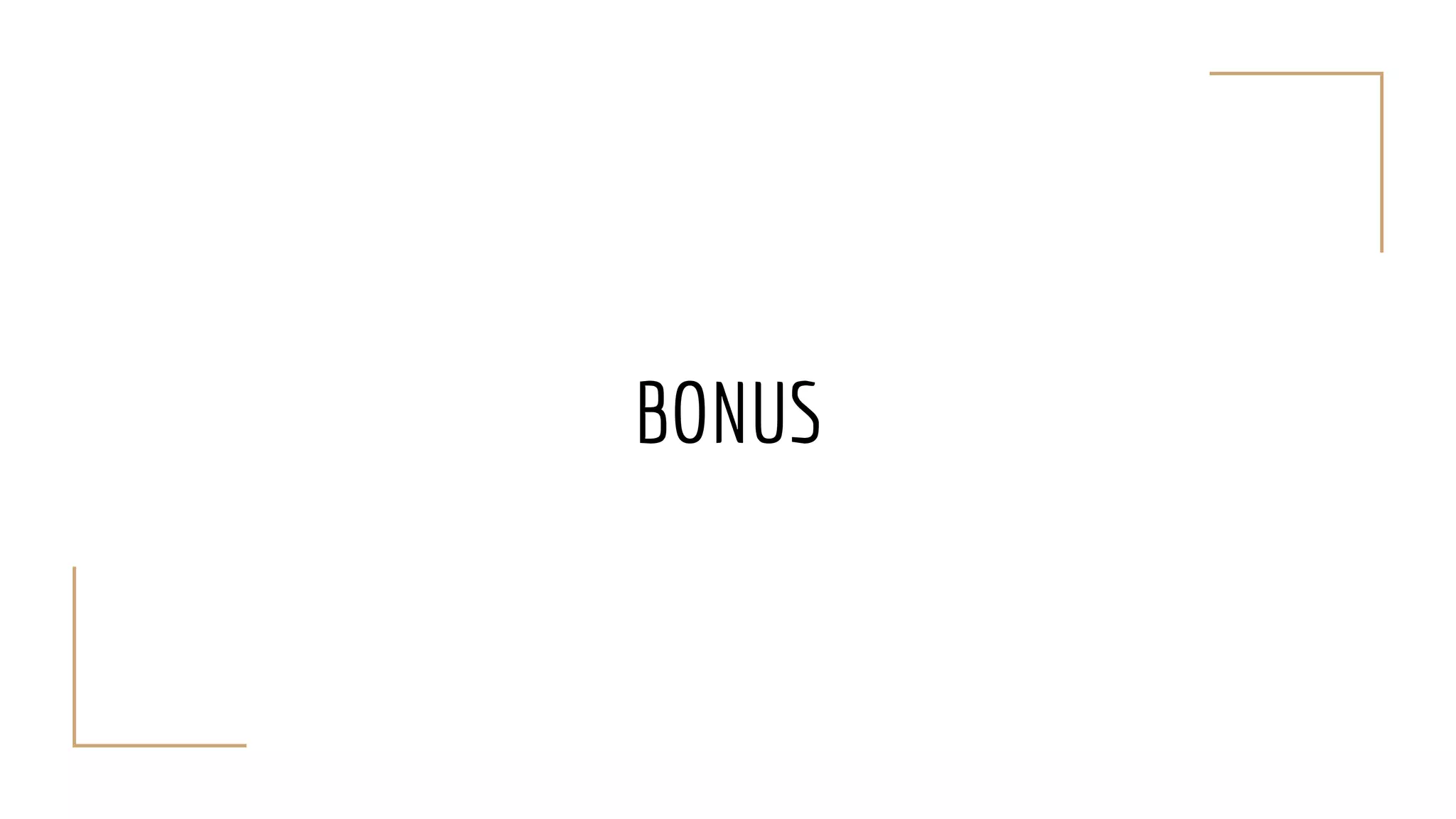 BONUS
 