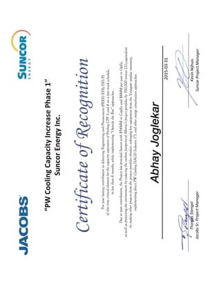 Suncor- Recognition Certificate - PWCCI