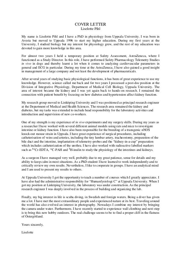 linkedin cover letter liselotte pihl linkedin cover letter