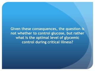Glycemic Control In Adult Icu