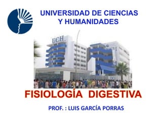 PROF. : LUIS GARCÍA PORRAS
UNIVERSIDAD DE CIENCIAS
Y HUMANIDADES
 