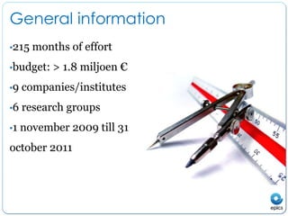General information215 months of effort