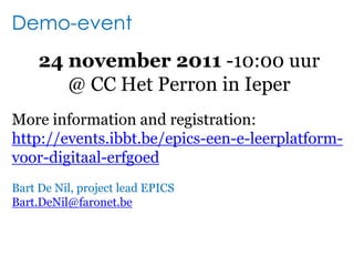 DemonstratorTracking 11-year old Jeanne Mesdom through Ieper in the beginning of 1914.