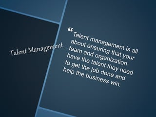 talent management - presentation | PPTX