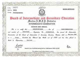 2nd year certificate