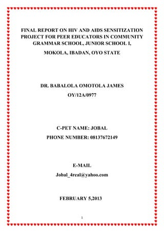 HIV AIDS FINAL REPORT | PDF