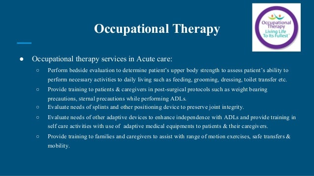 sternal precautions occupational therapy
