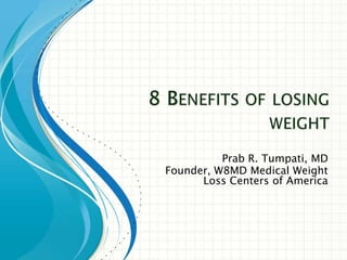 Prab R. Tumpati, MD
Founder, W8MD Medical Weight
Loss Centers of America

 