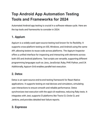 8 Best Automated Android App Testing Tools and Framework in 2024.pdf image.