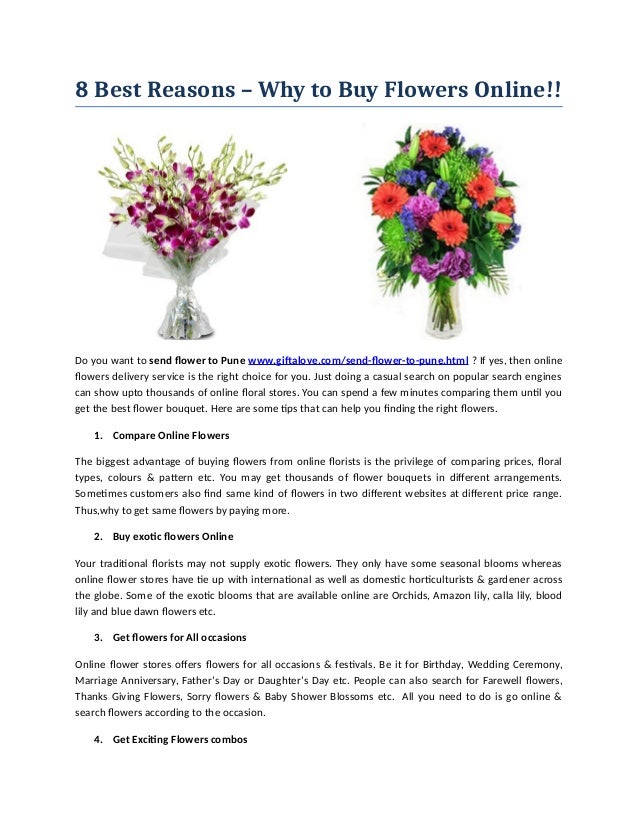 8 Best Reasons Why to Buy Flowers Online!!