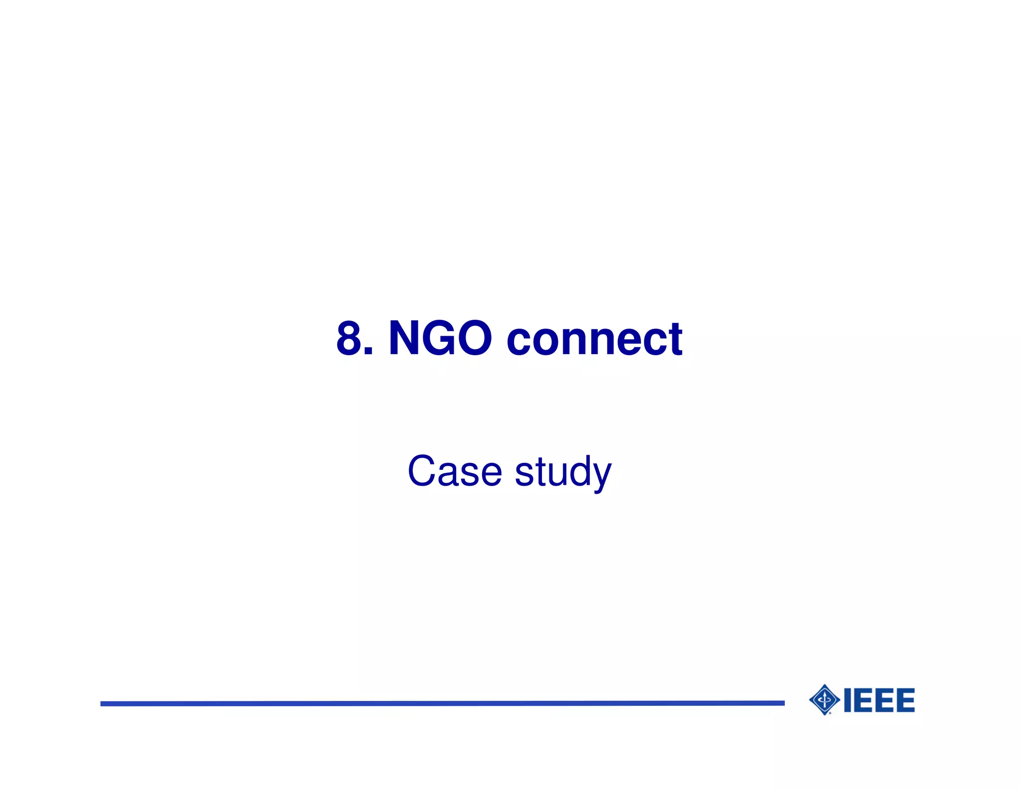 8. NGO connect

  Case study
 
