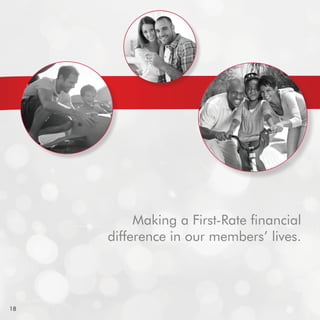 Making a First-Rate financial
difference in our members’ lives.
18
 