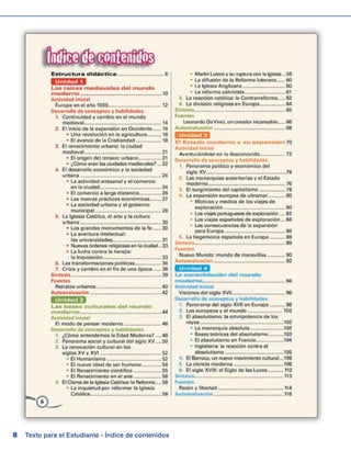 8 Texto para el Estudiante - Índice de contenidos
 