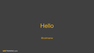Hello
@colmanw
 