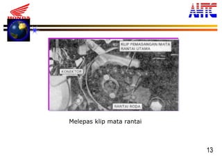 13
Melepas klip mata rantai
 