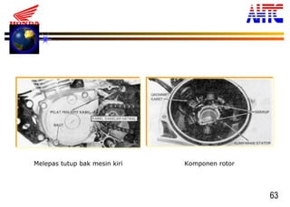 63
Melepas tutup bak mesin kiri Komponen rotor
 