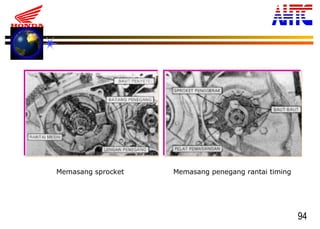94
Memasang sprocket Memasang penegang rantai timing
 