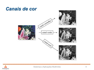 Canais de cor
Sistemas e Aplicações Multimídia 9
canal verde
 