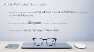 ©2018 Avanade Inc. All Rights Reserved. 33
Bring the compelling forces of Social, Mobile, Cloud, Information and Augment
with Smart Machines
Put together a strategic Blueprintfor applying these technologies
Consider how to use technology in New Ways
Digital Workplace Technology
 