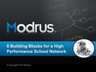 8 Building Blocks for a High
Performance School Network
© Copyright 2014 Modrus
 