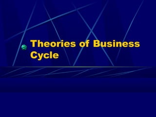 Theories of Business
Cycle
 