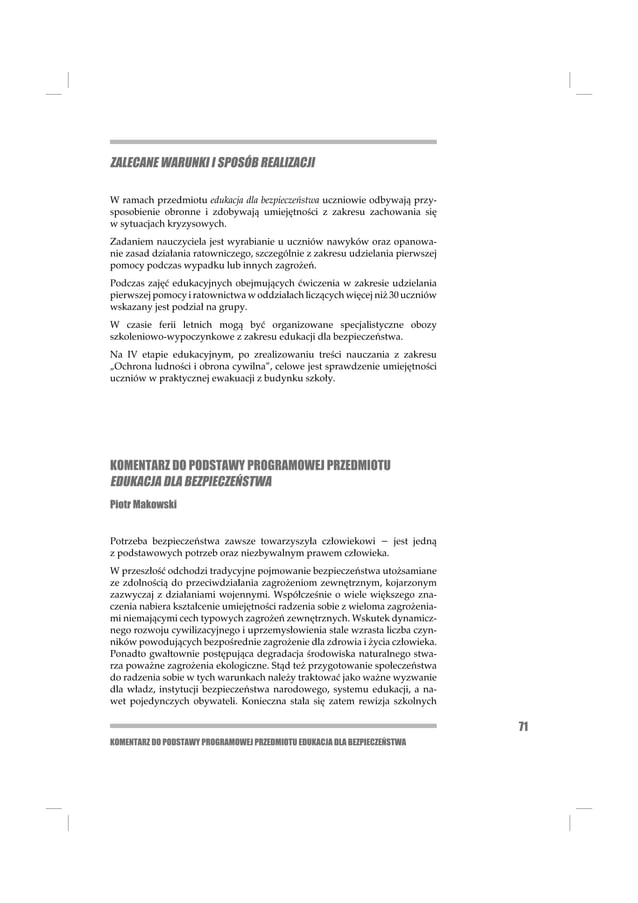 Edukacja dla bezpieczeństwa. | PDF
