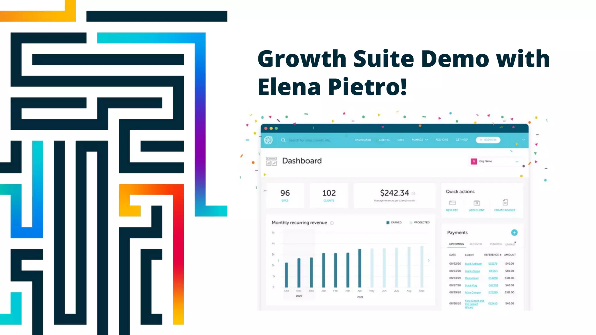 Growth Suite Demo with
Elena Pietro!
 