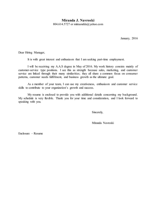 Admin Cover Letter | DOCX