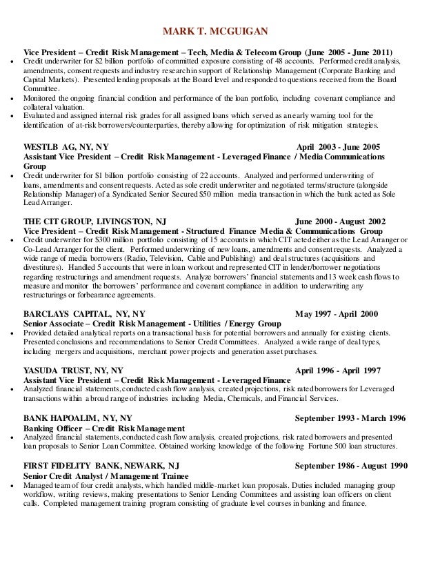 credit officer resumes