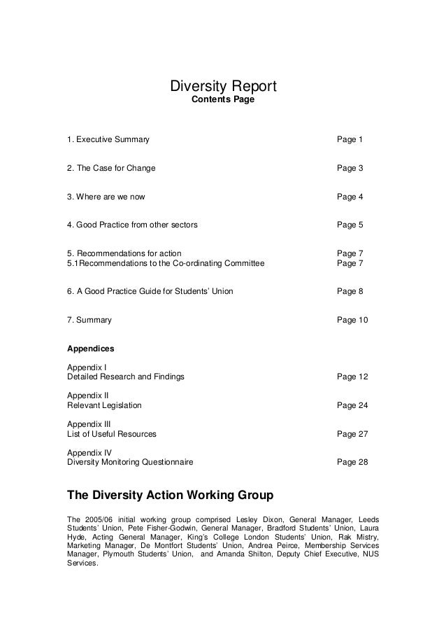 Diversity Report 2006