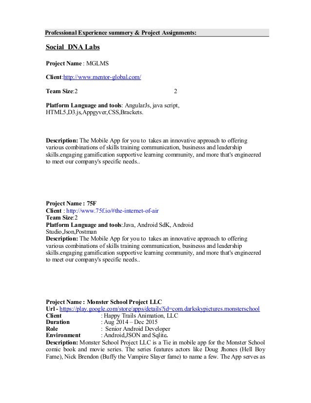 resume