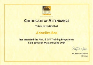 AML & CFT Course Malta