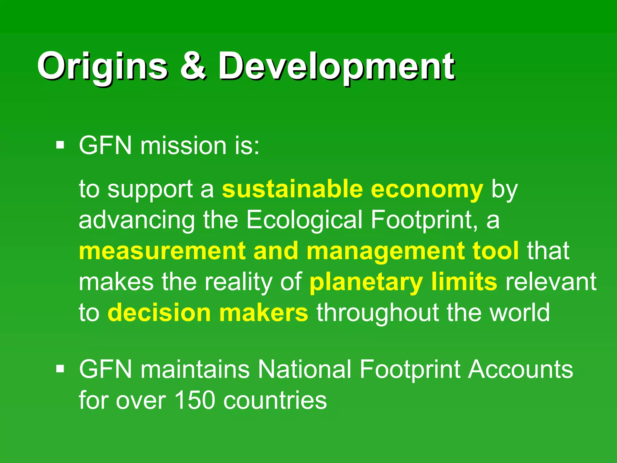 Ecological Footprint Presentation | PDF