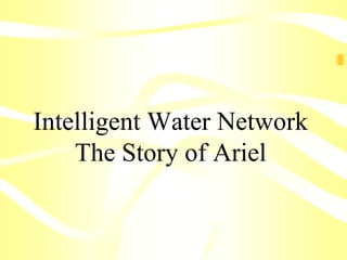 Intelligent Water Network
The Story of Ariel
 