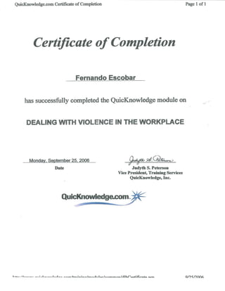 Dealing With Violence In The Workplace